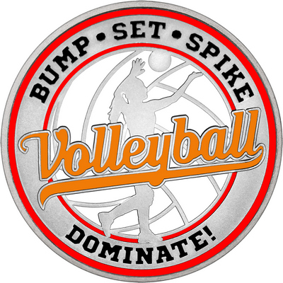 Orange "Volleyball" with Red Outer Circular Borders